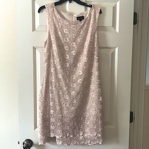 Gold and champagne colored cocktail dress